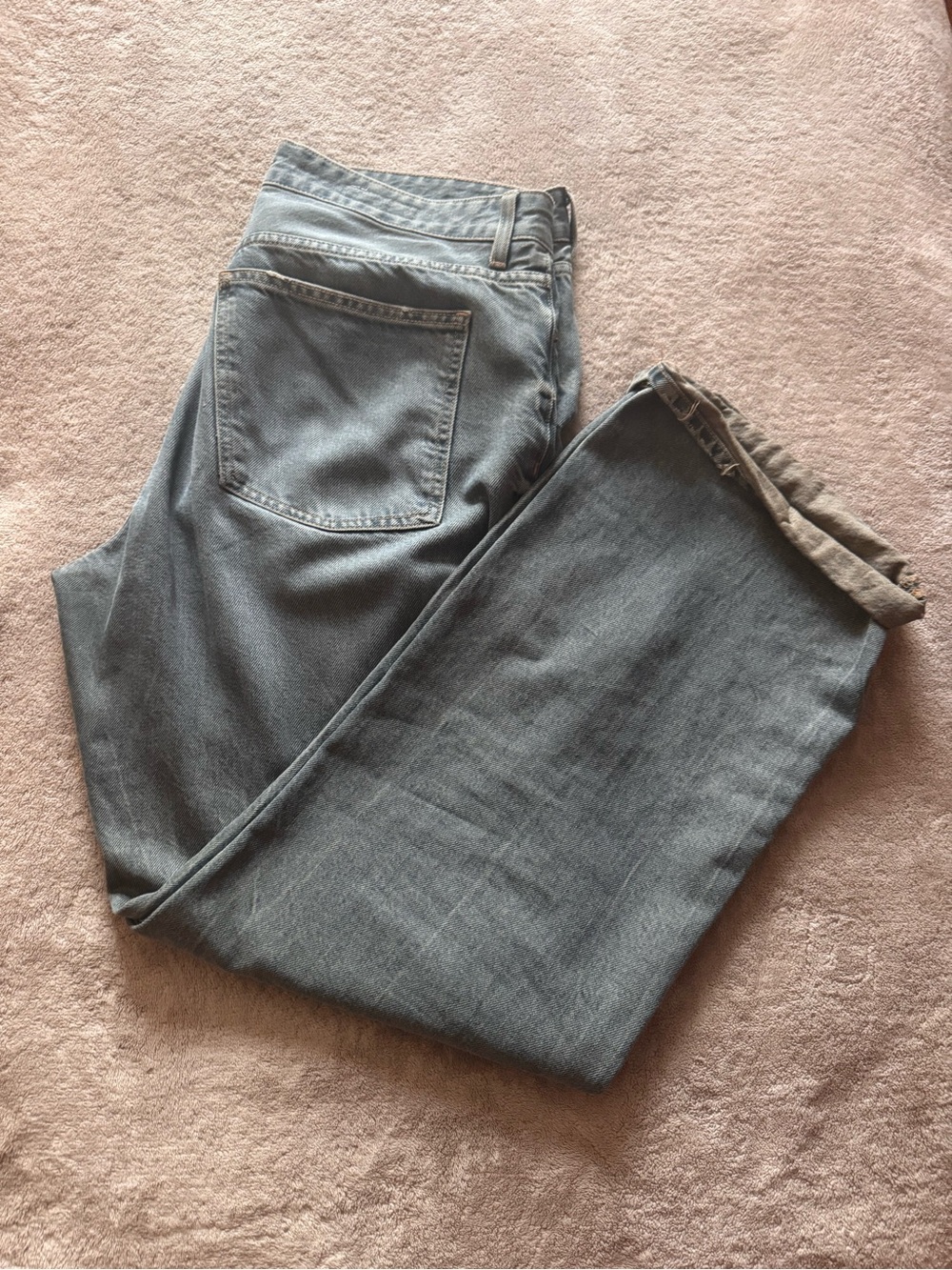 Zara Women's Wide Leg Jeans - Faded Gray